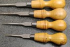 Vintage Woodcraft Supply Cabinet Screwdrivers Set Of 4 Made In England Used