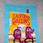 Vintage Beach Towel 80s California Raisins Dancing Raisins Graphic Print 1987