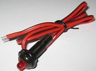 Panel Mount Flashing   Blinking Red Led W  Black Bezel - 12v Dc - 5 16    Mount