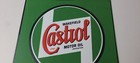 Vintage Castrol Motor Oil Sign - Motor Oil Bucket Quart Can Gas Porcelain Sign