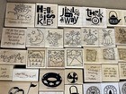 Stampin Up  Wood Block Stamp Lot  1 - 75 Rubber Stamps