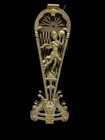 Vintage Brass Clam Shell Peacock Fan Folding Fireplace Screen Decor 27    Tall