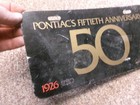 1976 Pontiac 50th Anniversary Advertising License Plate Orig Trans Am Firebird