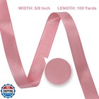 Loomjoyz Double Faced Dusty Pink Satin Ribbon 5 8 Inch    100 Yards Satin Ribb