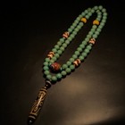 Tibetan Old Agate Dzi 9 Eyes 72pcs Turquoise Stone Beads Amulet Necklace J0605