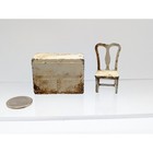 1 12 Miniature Antique Doll House Metal Furniture White Stove Chair Set Handmade