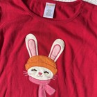 Gymboree Girls Size 10 Red Bunny Layered Crew Neck Tee Shirt