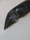 Black Carved Whale Figurine Polished Stone Mini Sculpture  1 Pack