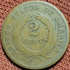 1864 Two Cent Piece 2c Bronze Coin G Nice Coin