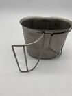 Genuine Us Military Issue Metal Canteen Cup 1 Qt Usgi Heavy Duty Wire Handle Vgc