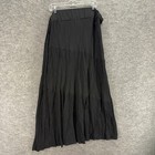 Suzanne Betro Skirt Women 3x Plus Black Maxi Long Belted Mid Rise Casual Solid