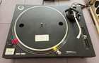 Technics Sl-1200mk2 Turntable Custom Matte Black Tested W  Slipmat 7  Adapter