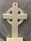 Vintage 1996 Lefton Irish Celtic Cross Holy Water Shamrocks   Gold Trim China