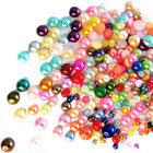 10000 Pieces Mixed Color Half Pearl Bead Flat Back Plastic Beads For Diy Crafts 
