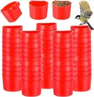 20   Cage Cup Hanging Water Feed Cage Cups Poultry Gamefowl Rabbit Chicken 8oz