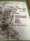 Vintage Eureka Springs Arkansas Hand Drawn  printed  Attraction Map Framed 21x17