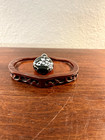 Chinese Antique Black Glazed Porcelain Snuff With Piled White Plum Blossom