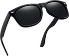 Black Generic Classic Retro Category 4 Dark Lens Square Black Out Sunglasses