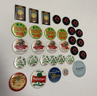 Lot Of  31  Vintage Beer Alcohol Holiday Buttons Pins Pinbacks Budweiser Hamms