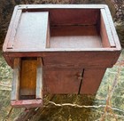 Rare One Of A Kind Antique Primitive Child   s Toy Dry Sink Nice Red Paint