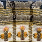 Mcm 3 Pocket Wall Hanging Handmade Woven Floral Vintage Boho Chic Decor Hippie