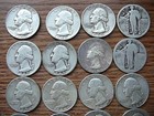 90  Silver Quarters   10 00 Face Value  Includes Two Standing Libery Quarters