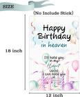 Happy Birthday In Heaven Garden Flag Memorial Cemetery Grave Decor 12x18 Inch