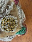 Antique Late 19th C Native American Beaded Pin Cushion Iroquois Great Lakes Aafa