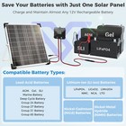 12v Solar Battery Trickle Charger 10w-50w Solar Panel Maintainer For Car Rv Boat