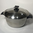 Vintage Rena-ware Usa 3 Ply 18-8 Stainless Steel 6 Qt Stock Pot With Vented Lid 