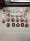  set Of 6    Copper Rounds 5 Oz   30 Oz Total  Designs Listed In Description