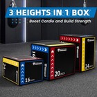 Signature Fitness 3-in-1 Foam Plyo Box 16  20  24  Heavy Duty Workout Jump Block