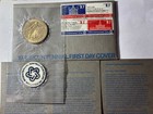 1974 Bicentennial First Day Cover Comm Medal   Stamps John Adams
