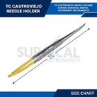 T c Castroviejo Needle Holder Surgical Dental Instruments Curved 5 5  German Gr