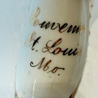St Louis Mo  Missouri Antique Souvenir China Trinket Gold Shoe