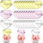 30pcs Happy Mother s Day Cupcake Toppers  Heart Shape Acrylic Mirror Cake Disc 