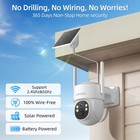 Outdoor Home Security Camera Solar Panel 360  ptz Wireless 2k Outdoor Audio