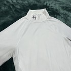 Boys Youth Under Armour Cold Gear L s Mock Compression Shirt  White M Fitted