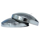 4 Chrome Metal 8  Hub Caps - Dome Semi Truck Rear Wheel Covers