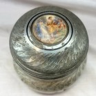 Vintage   Antique Wind-up Music Box   Powder Box Make-up It Still Works  