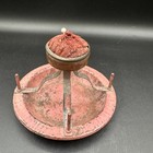 Antique Victorian Metal Pincushion Spool Thread Holder Sewing Dish Tool   t8 