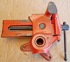 Vintage The Will Burt Co  Versa-vice No 4-1043-5  Orange Swivel Base Vise   Usa 