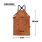 Woodworking Aprons Welding Thick Leather Apron For Men Big And Tall With Pockets