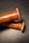 Antique Matching Pair Wooden Indian Exercise  juggling Clubs - Gym Decor