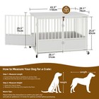 43  Dog Crate Furniture  Heavy Duty Dog Cage Table With Wheels   Double-doors
