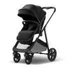 2-in-1 Bassinet Stroller Reversible Seat One-hand Fold Newborn To Toddler Black