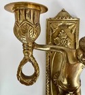 Solid Brass  india  Wall Mounted Sconces Candle Holders Pair Putti Cherub Angels