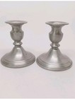 Set 2 Vintage Web Pewter Weighted Silver Candlestick Holders For Tapered Candles