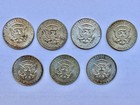 1964 Kennedy Half Dollar Coins   Lot Of 7-circulated-90  Silver-nice  