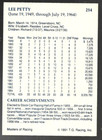 Richard Petty 1990 Masters Of Racing Signed Card Nascar  214 Lee Petty Hof - 1